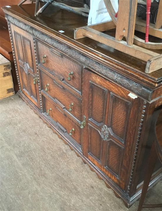 Carved oak dresser